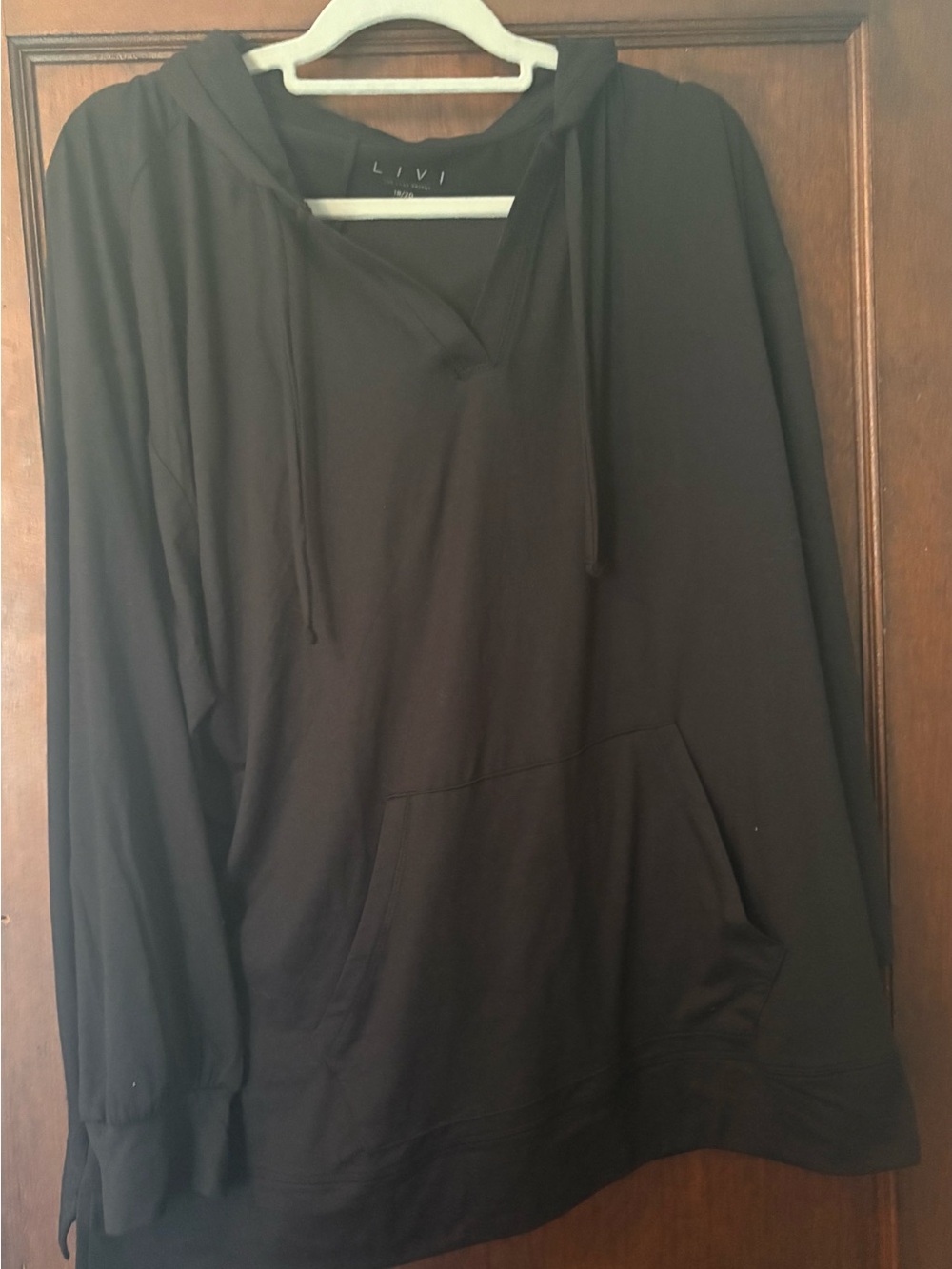 Lane Bryant Black Crewneck Hoodie Sweater